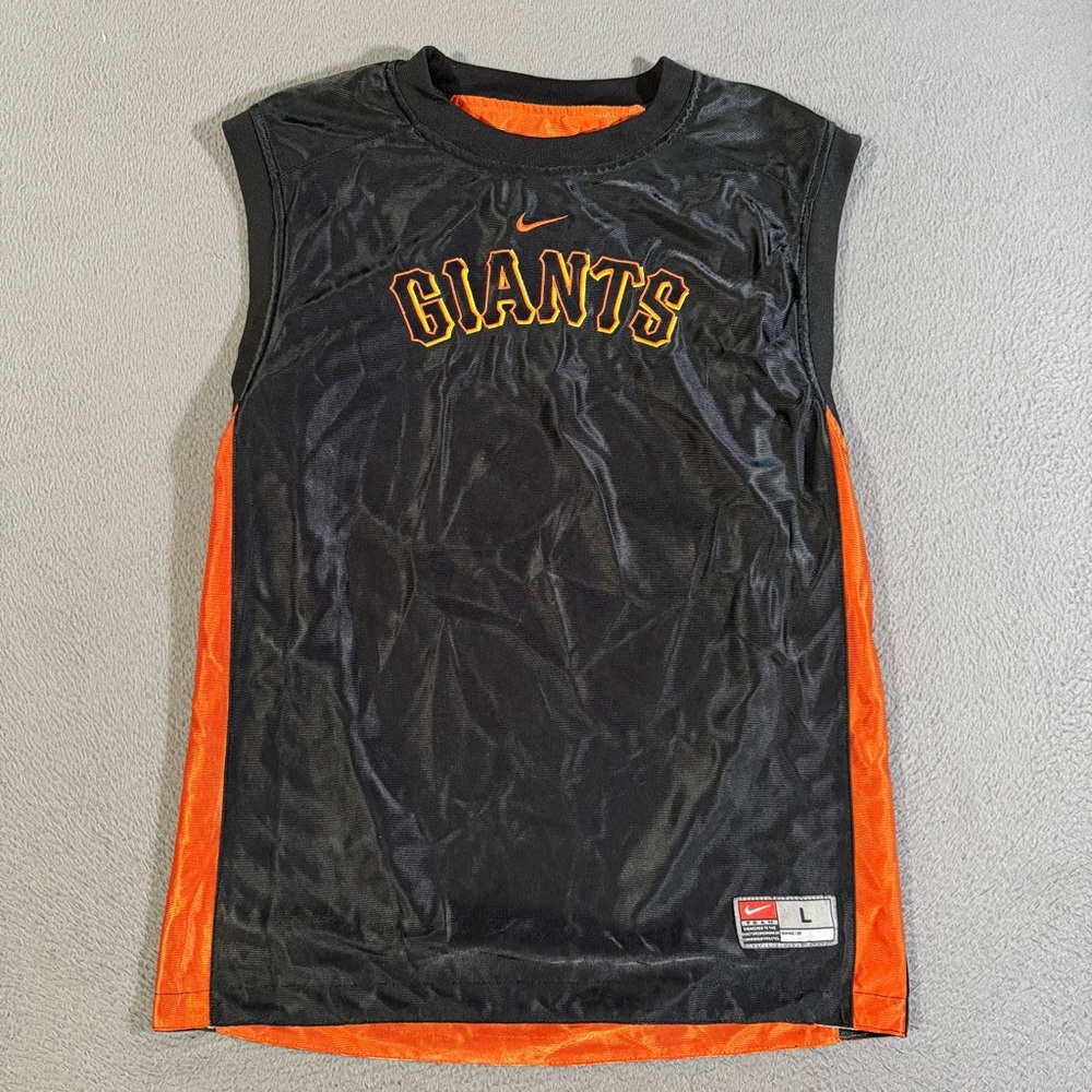 Vintage Center Swoosh Nike San Francisco Giants Jersey Sleeveless Tank Size LG